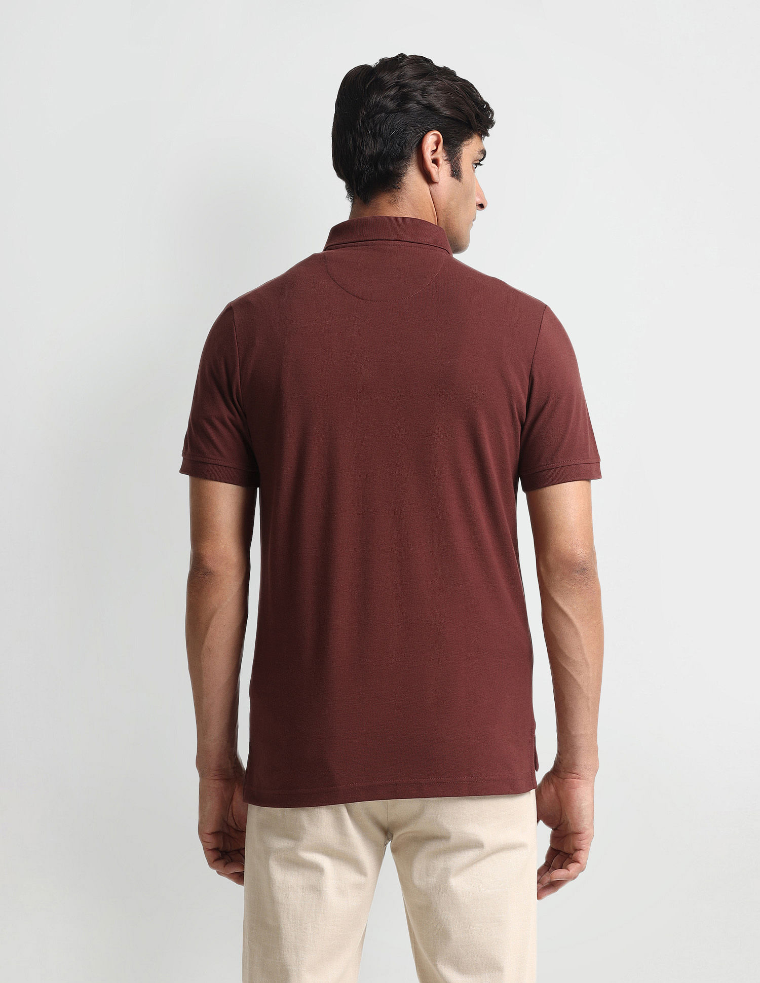 Arrow Sport Diagonal Stripe Pique Polo Shirt