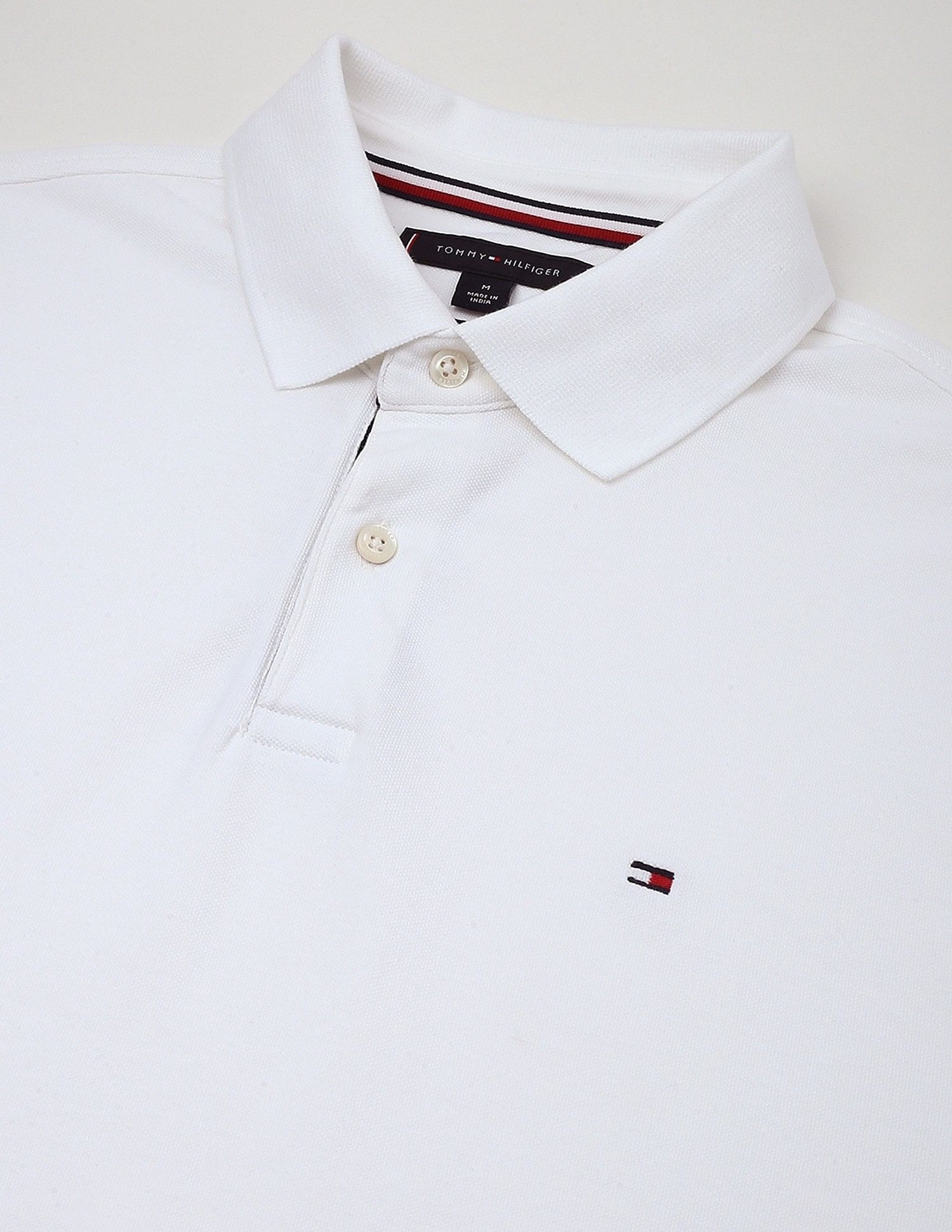 Tommy Hilfiger Solid Regular-Fit Cotton Polo Shirt