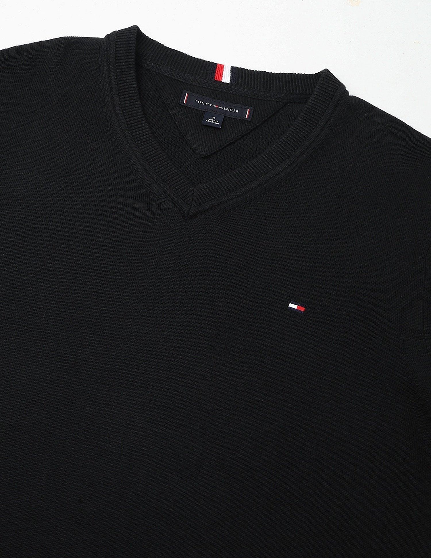 Tommy Hilfiger Solid Regular-Fit Cotton Sweater