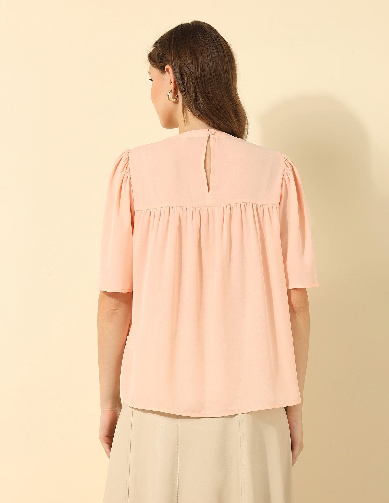 U.S. Polo Assn. Women Yoke Embroidered Top