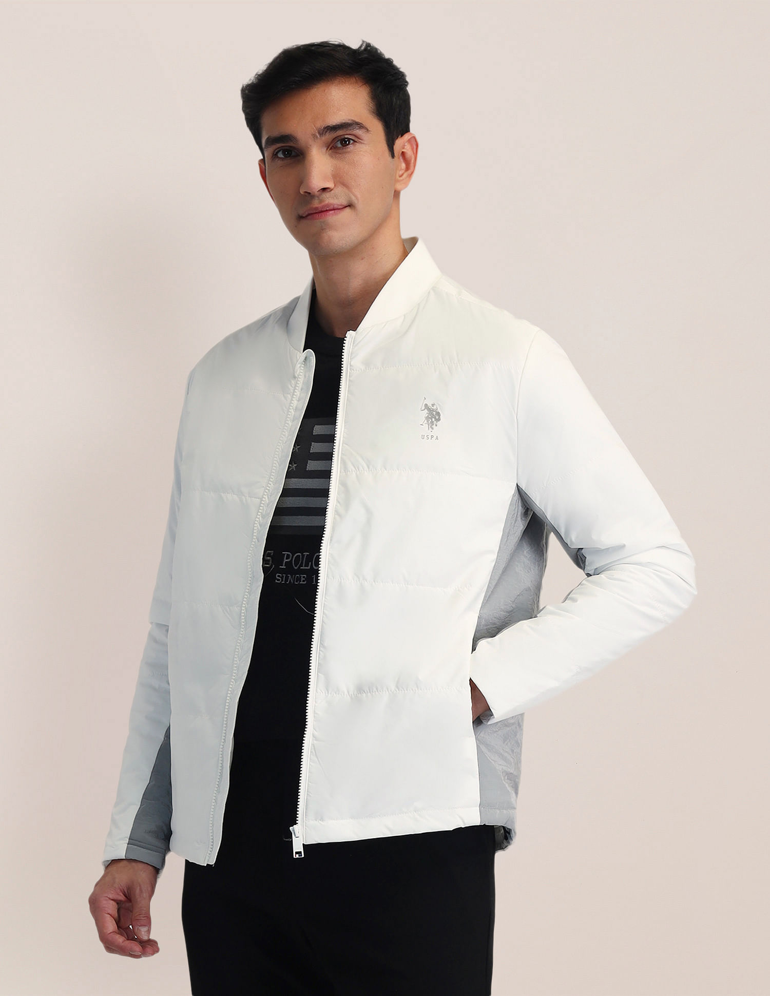 U.S. Polo Assn. Regular Fit Solid Bomber Jacket