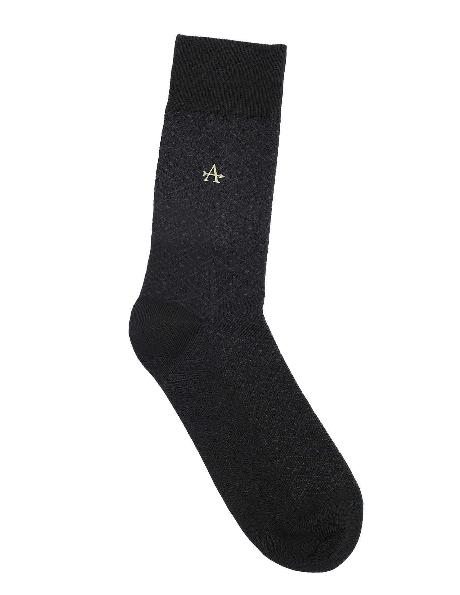 Arrow Mens Patterned Knit Full Length Cotton Socks - Pack Of 1