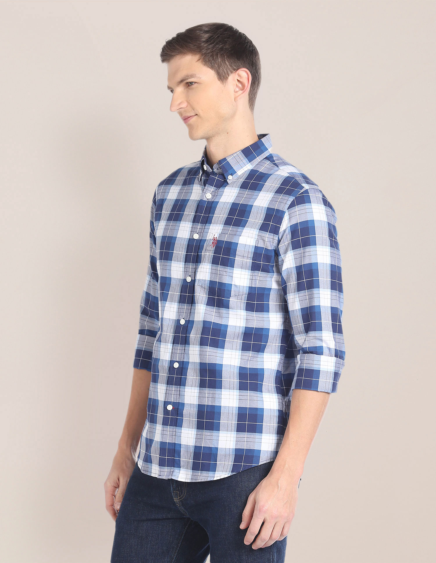 U.S. Polo Assn. Button Down Collar Plaid Shirt