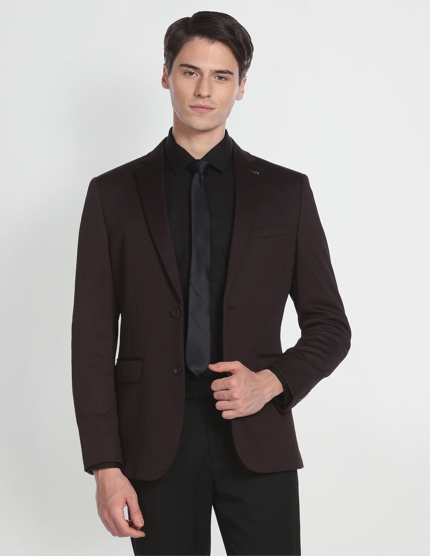 Arrow Zero Calorie Slim Fit Dobby Blazer