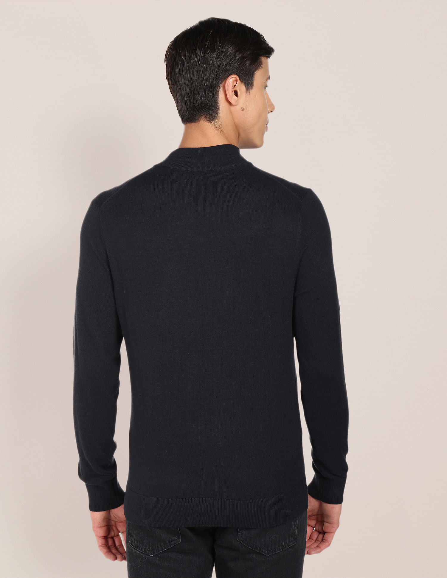 U.S. Polo Assn. Mock Neck Solid Sweater