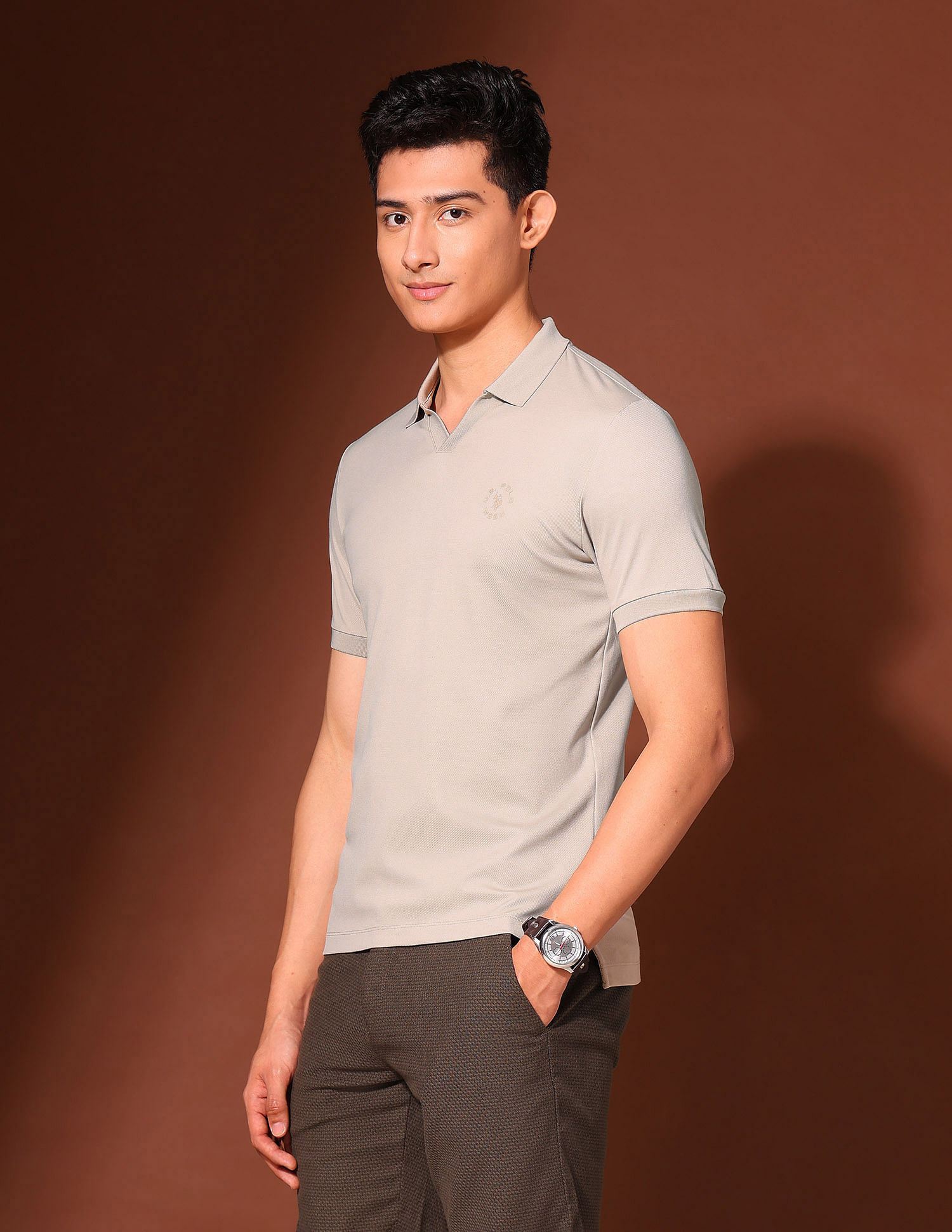 U.S. Polo Assn. Denim Co. Solid Muscle Fit Polo Shirt