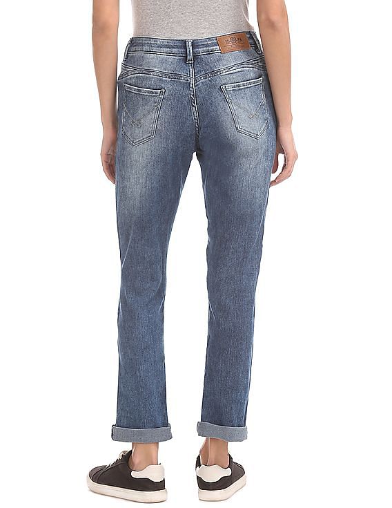 U.S. Polo Assn. Women Mid Rise Slim Fit Jeans