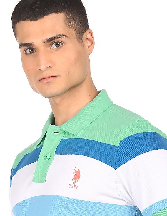 U.S. Polo Assn. Pique Striped Polo Shirt