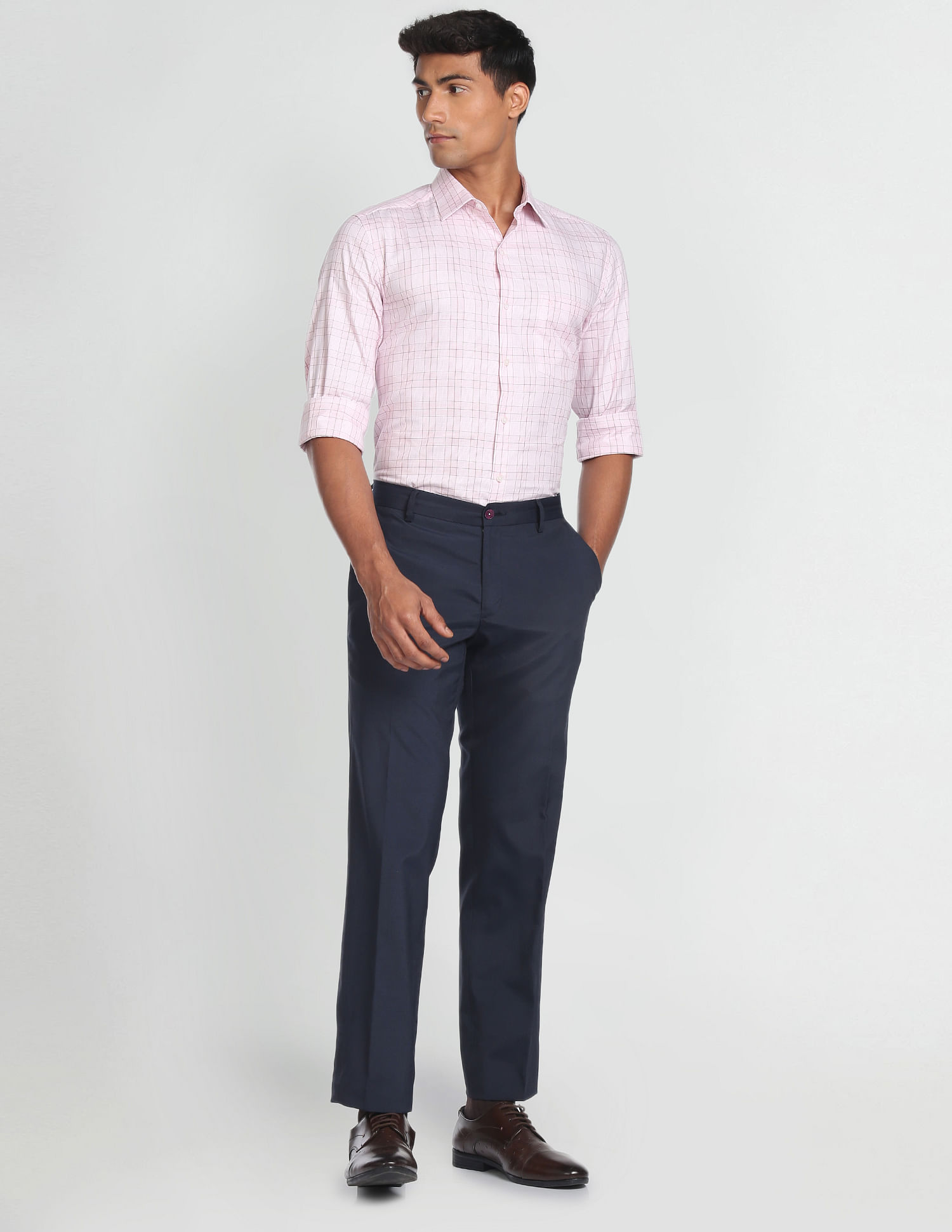 Arrow Classic Regular Fit Tartan Formal Shirt