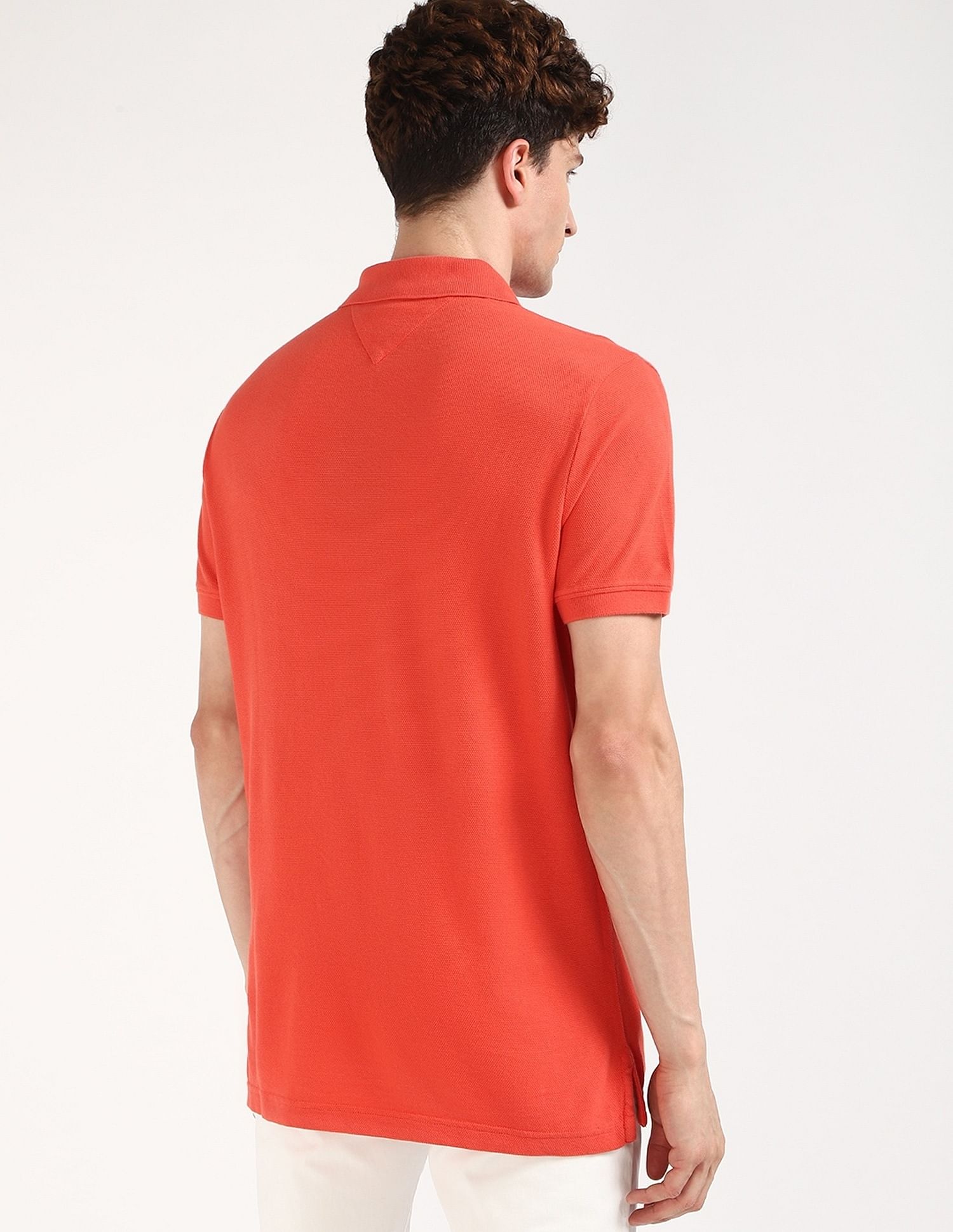 Tommy Hilfiger Solid Slim-Fit Cotton Polo Shirt