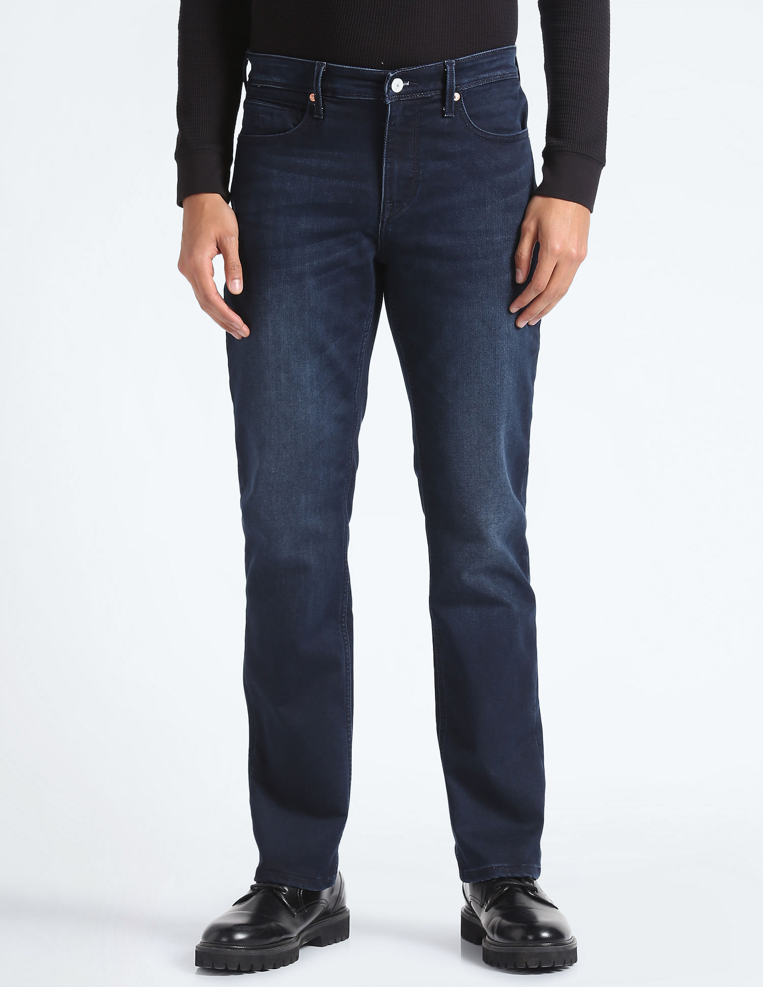 Flying Machine Freddie Slim Straight Distressed Jeans