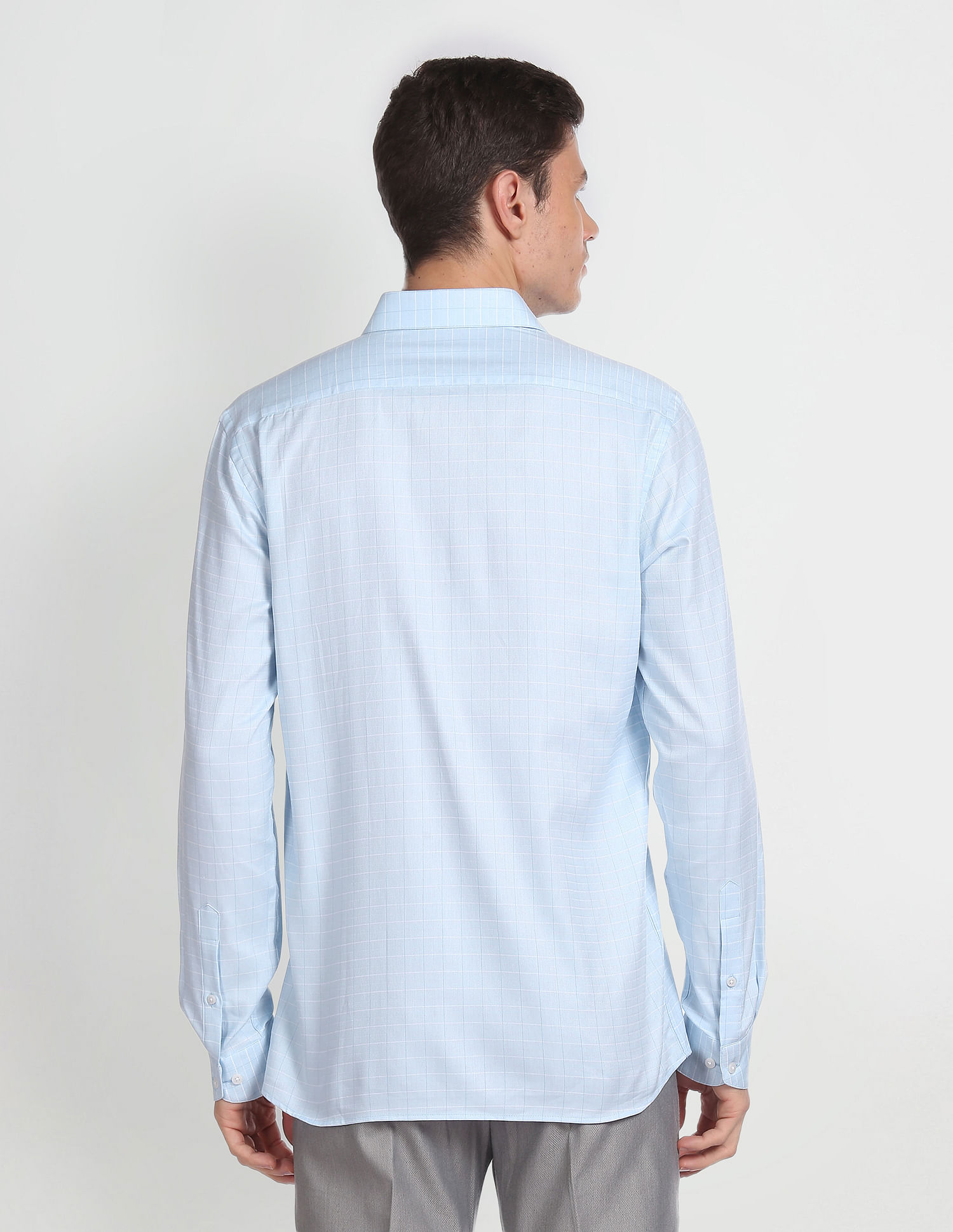 Arrow Patterned Twill Cotton Shirt