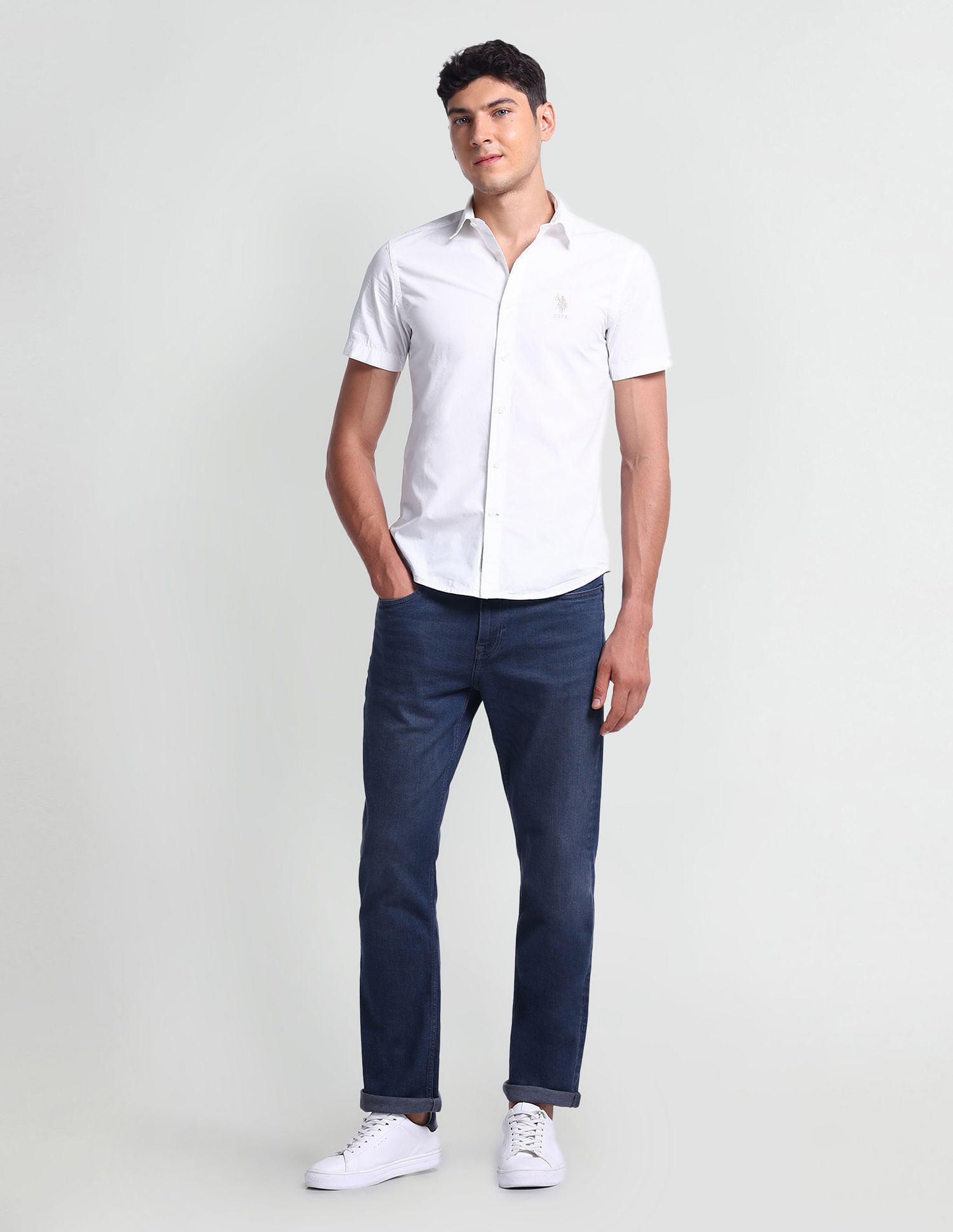 U.S. Polo Assn. Denim Co. Short Sleeve Cotton Shirt