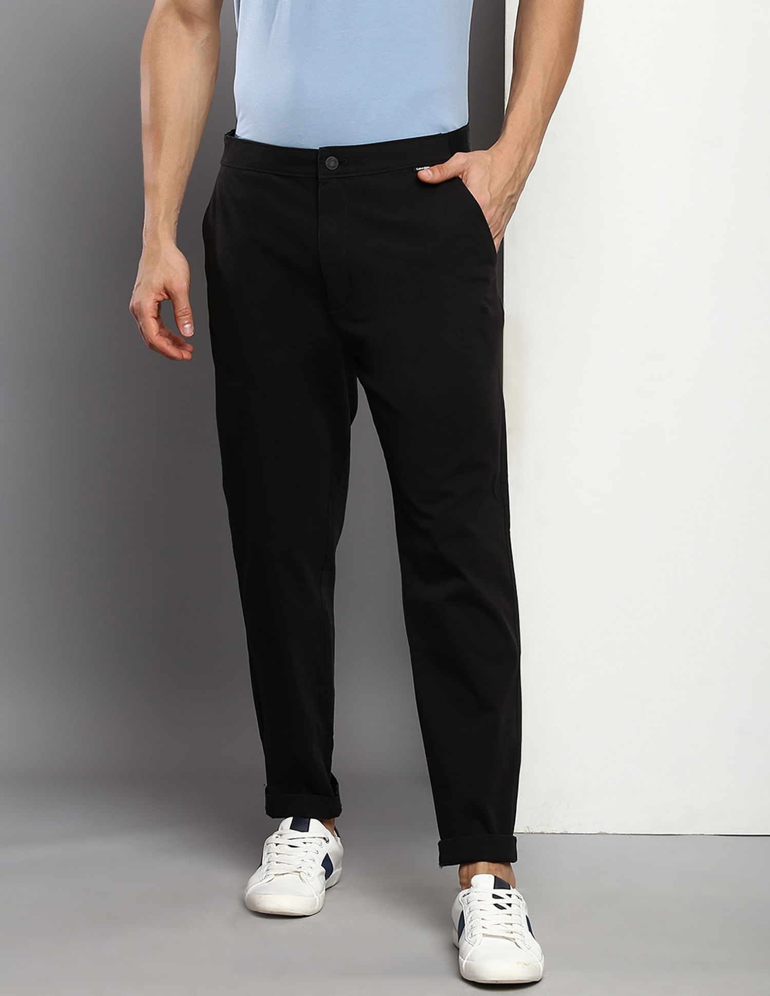 Calvin Klein Twill Cropped Tapered Pants