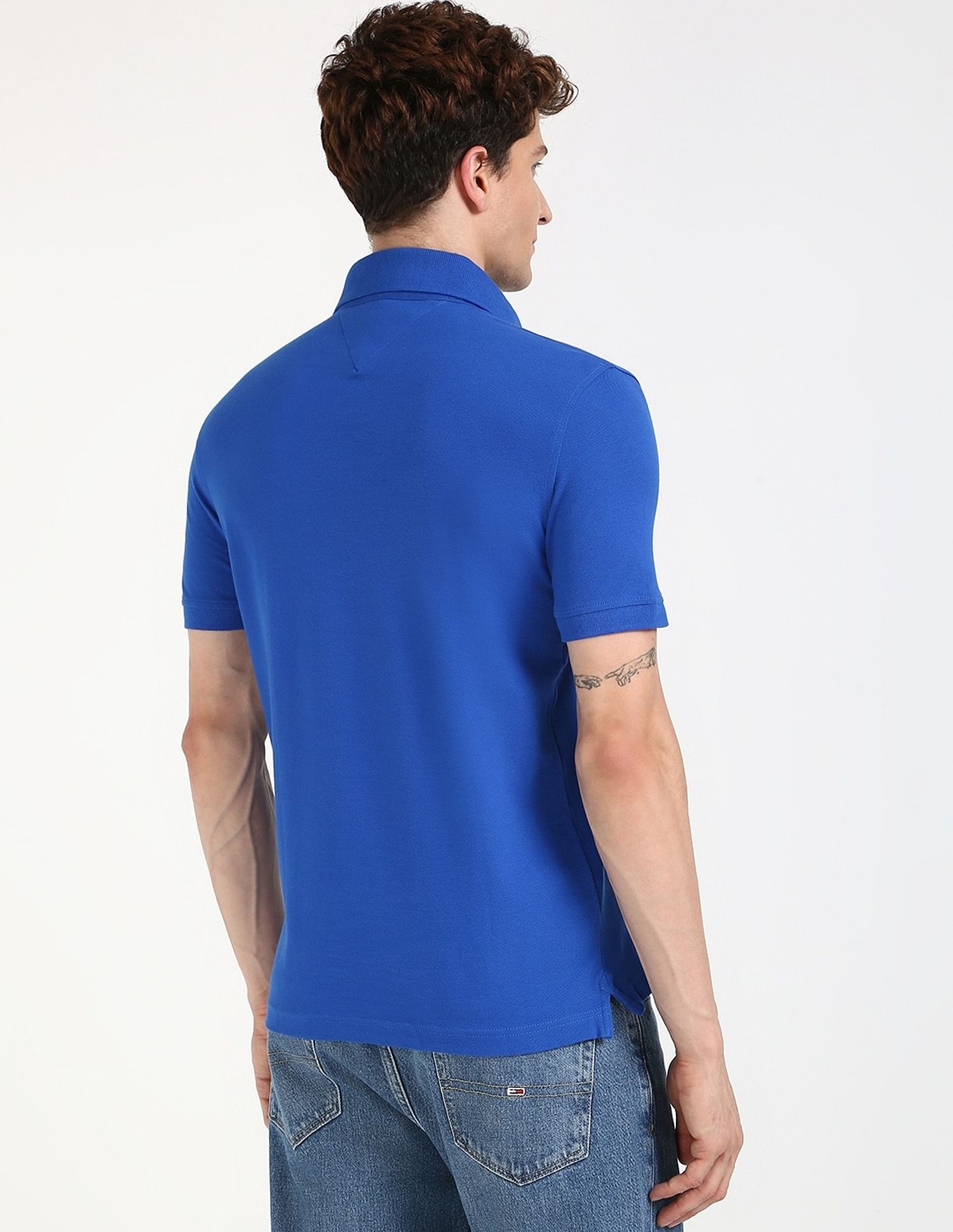 Tommy Hilfiger Solid Slim-Fit Cotton Polo Shirt