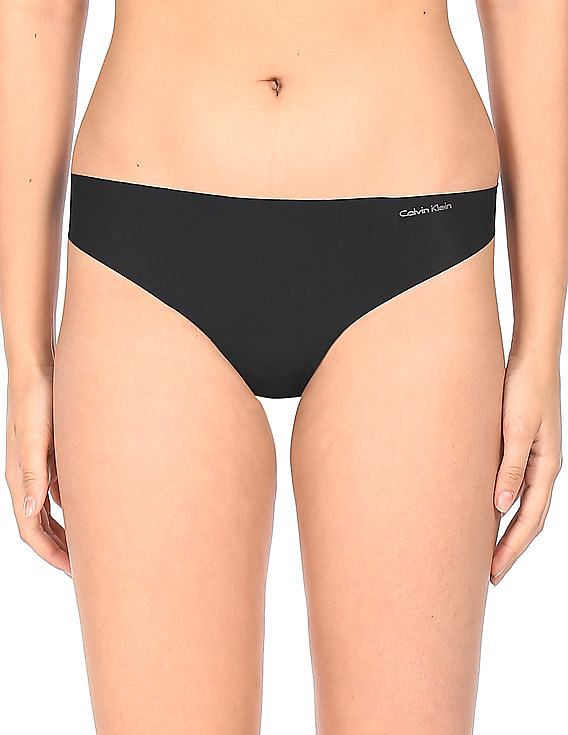 Buy Calvin Klein Underwear Women Assorted Mid Rise Solid Thong Panties -  Pack Of 3 