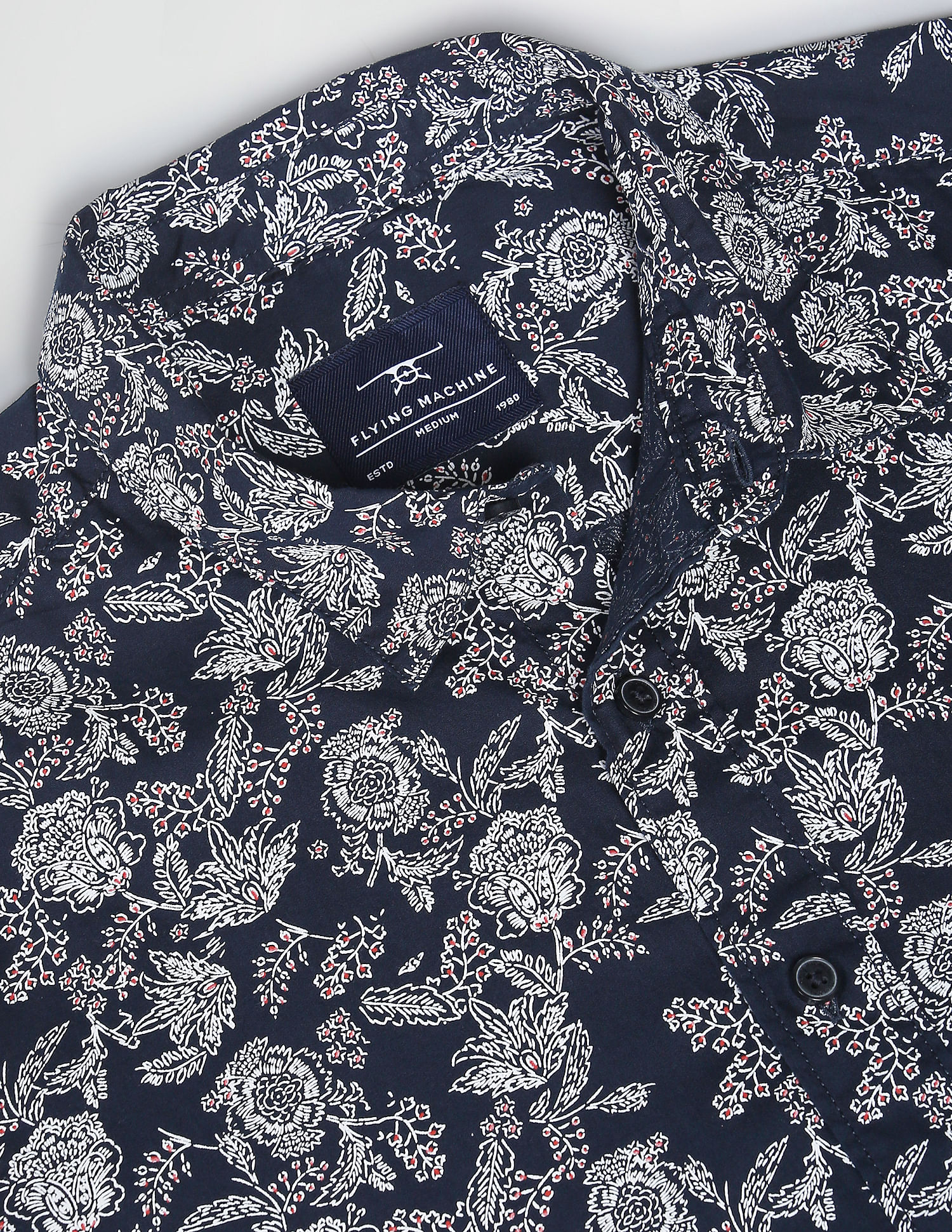 Flying Machine Floral Print Cotton Shirt
