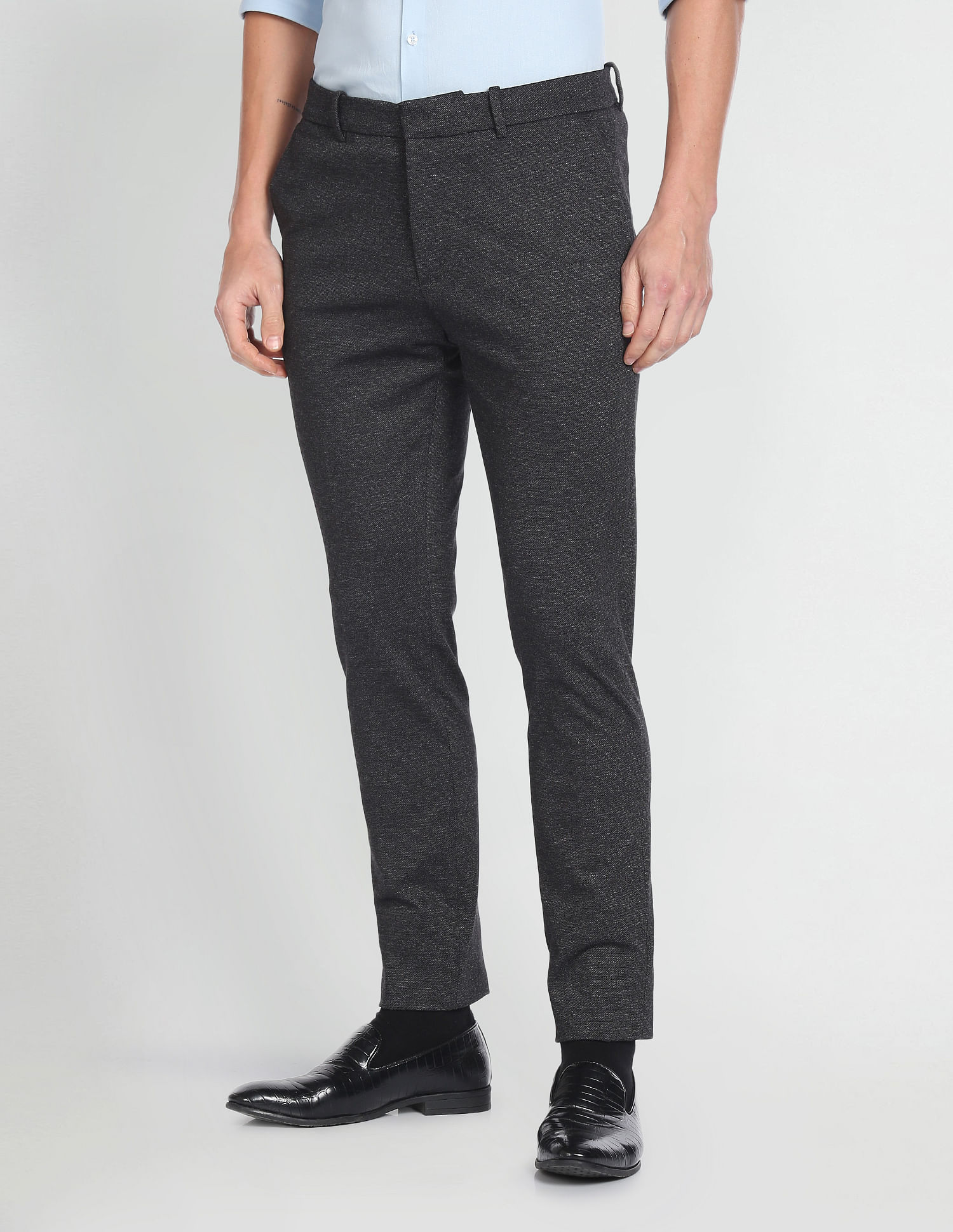 Arrow Newyork Patterned Knit Super Slim Fit Trousers