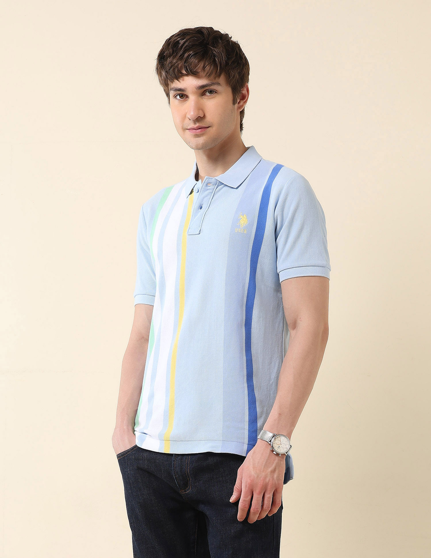 U.S. Polo Assn. Slim Fit Summer Splash Polo Shirt