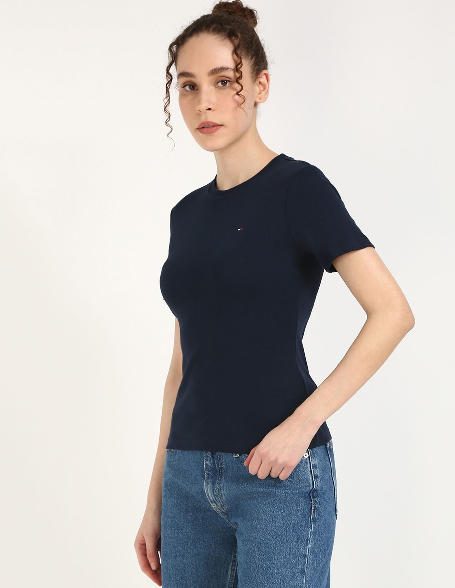 Tommy Hilfiger Solid Slim-Fit Cotton T-Shirt