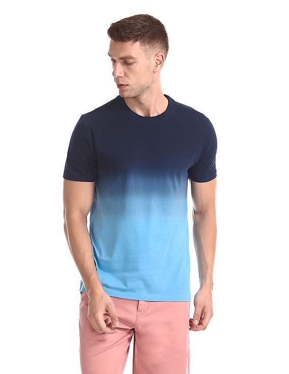 Aeropostale Crew Neck Dip Dye T-Shirt 
