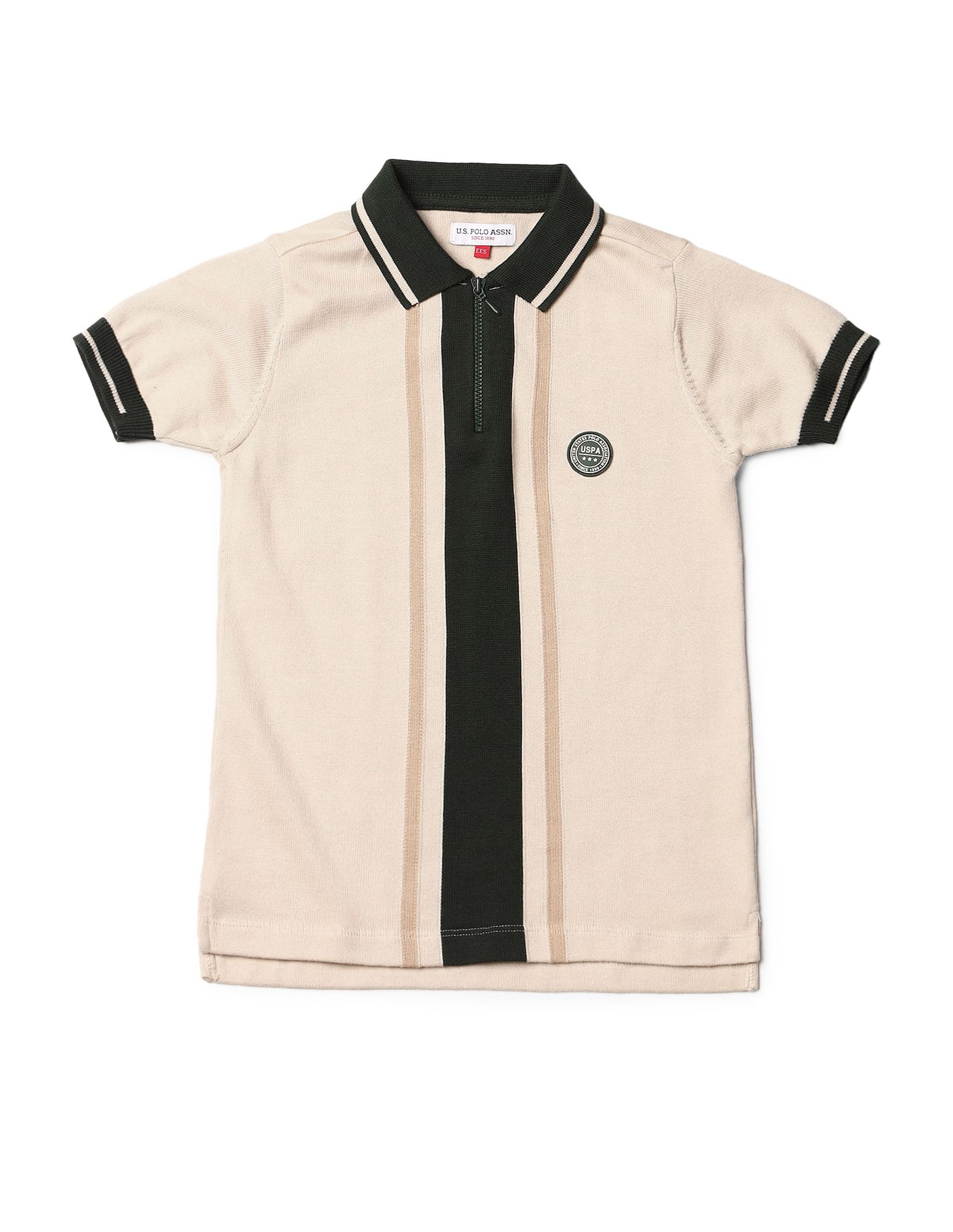 U.S. Polo Assn. Kids Boys Colour Block Regular Fit Polo Shirt