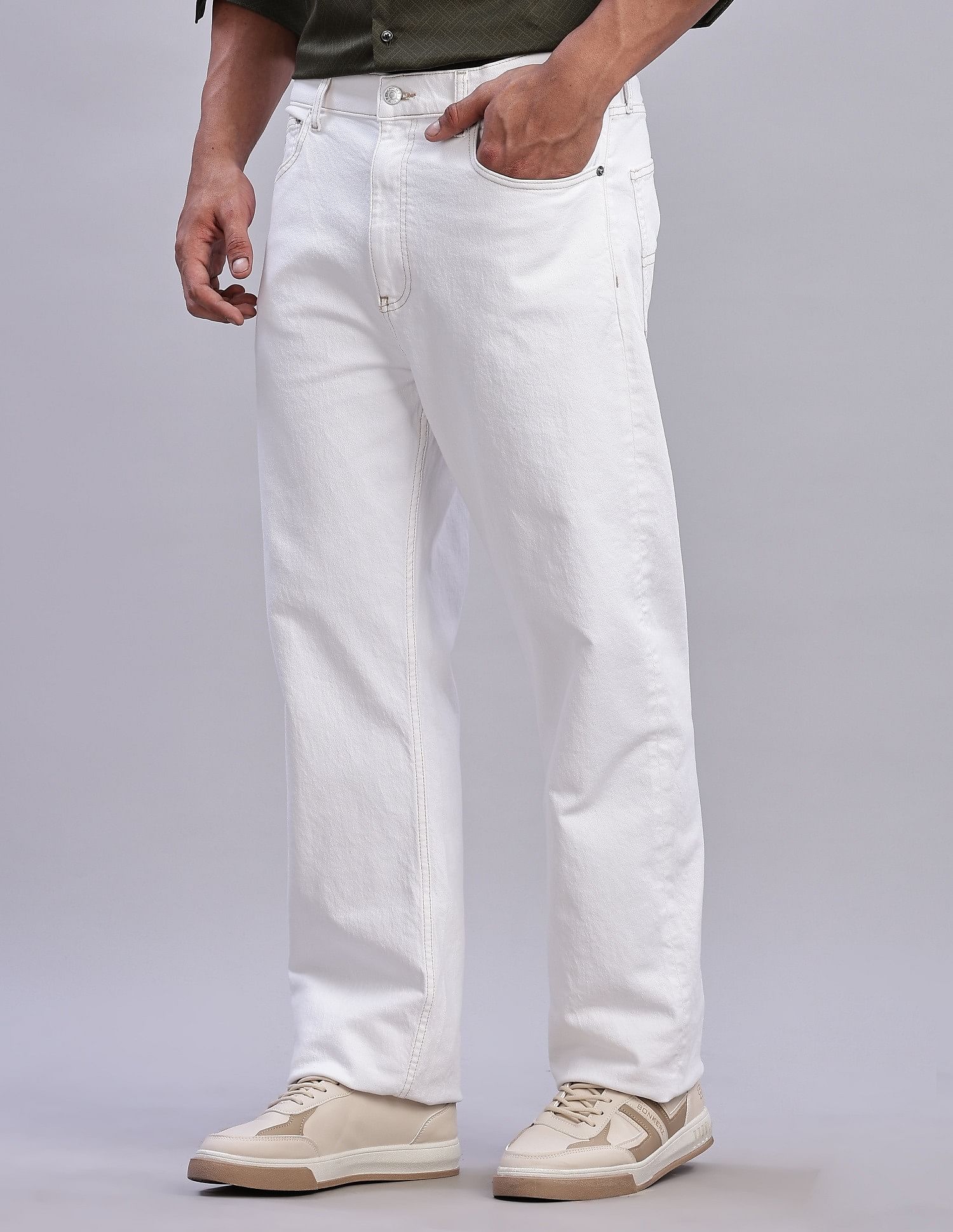 Tommy Hilfiger Cotton Regular Straight Fit Low Rise Jeans