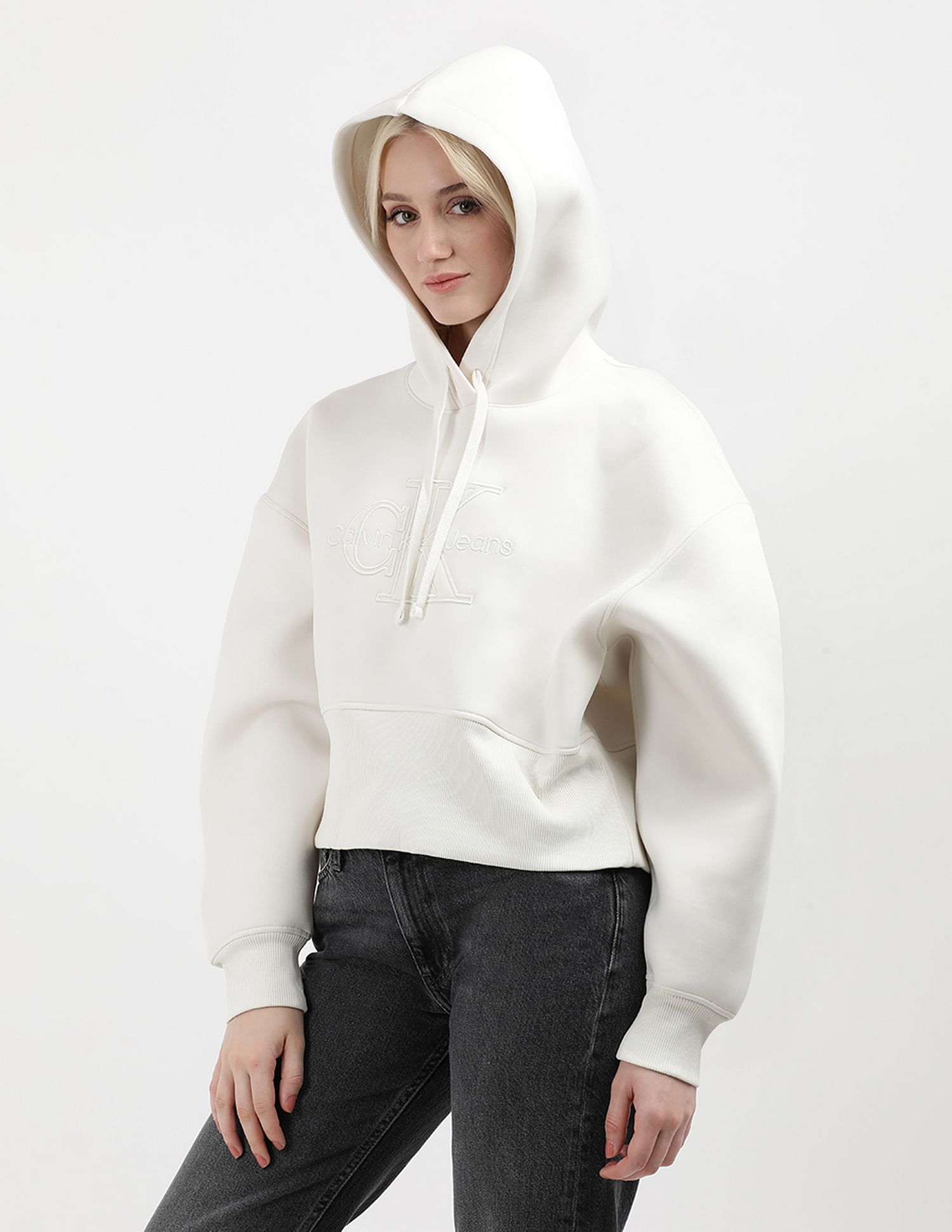 Calvin Klein Scuba Premium Monogram Hood Sweatshirt