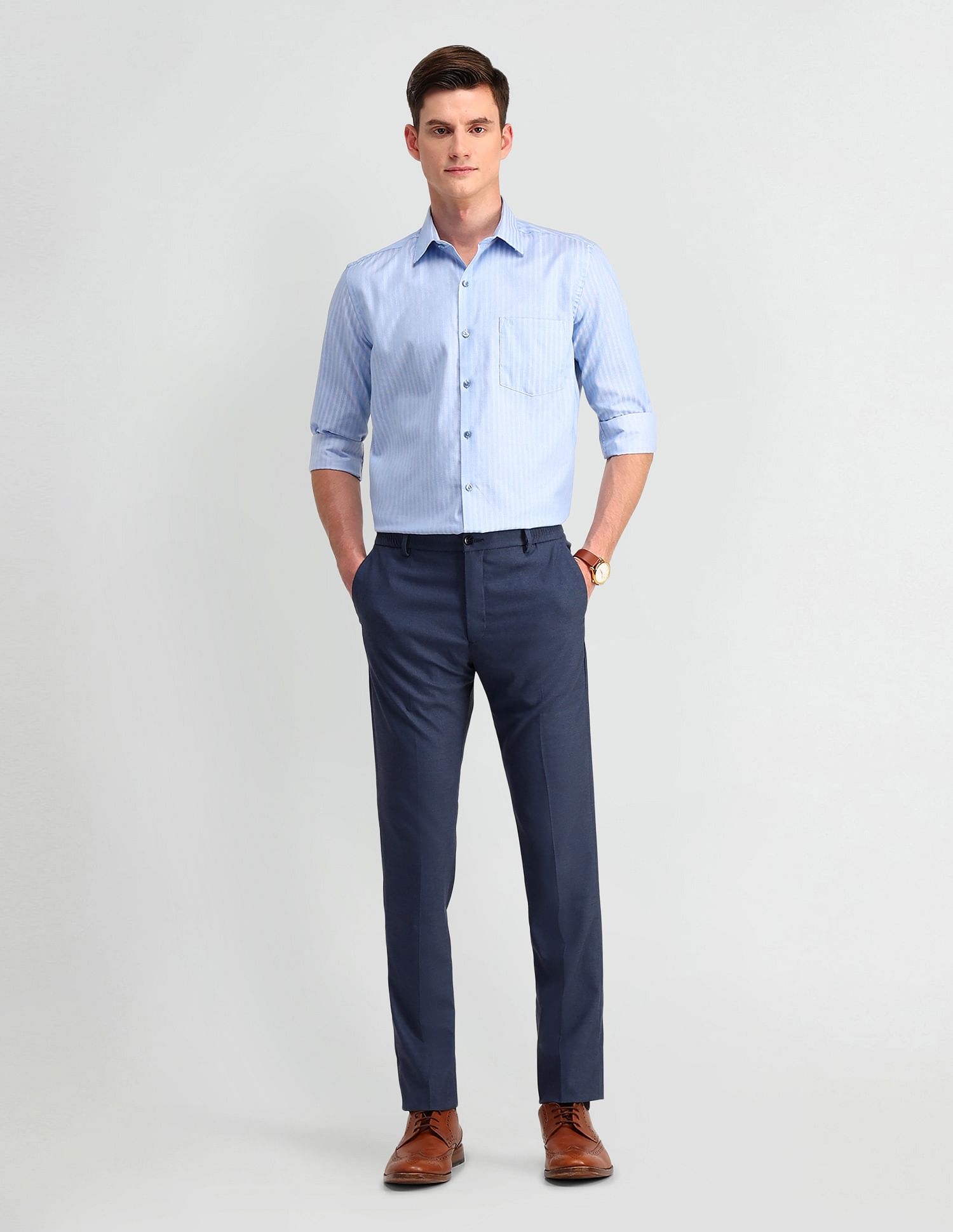 Arrow Manhattan Slim Fit Cotton Shirt