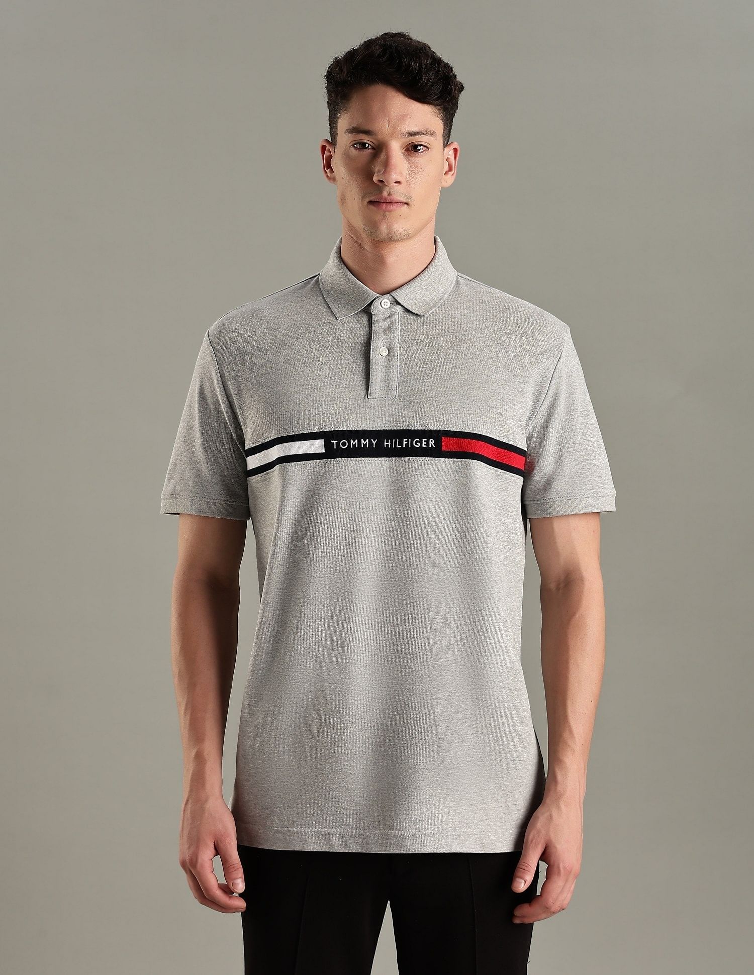 Tommy Hilfiger Logo Regular-Fit Cotton Polo T-Shirt