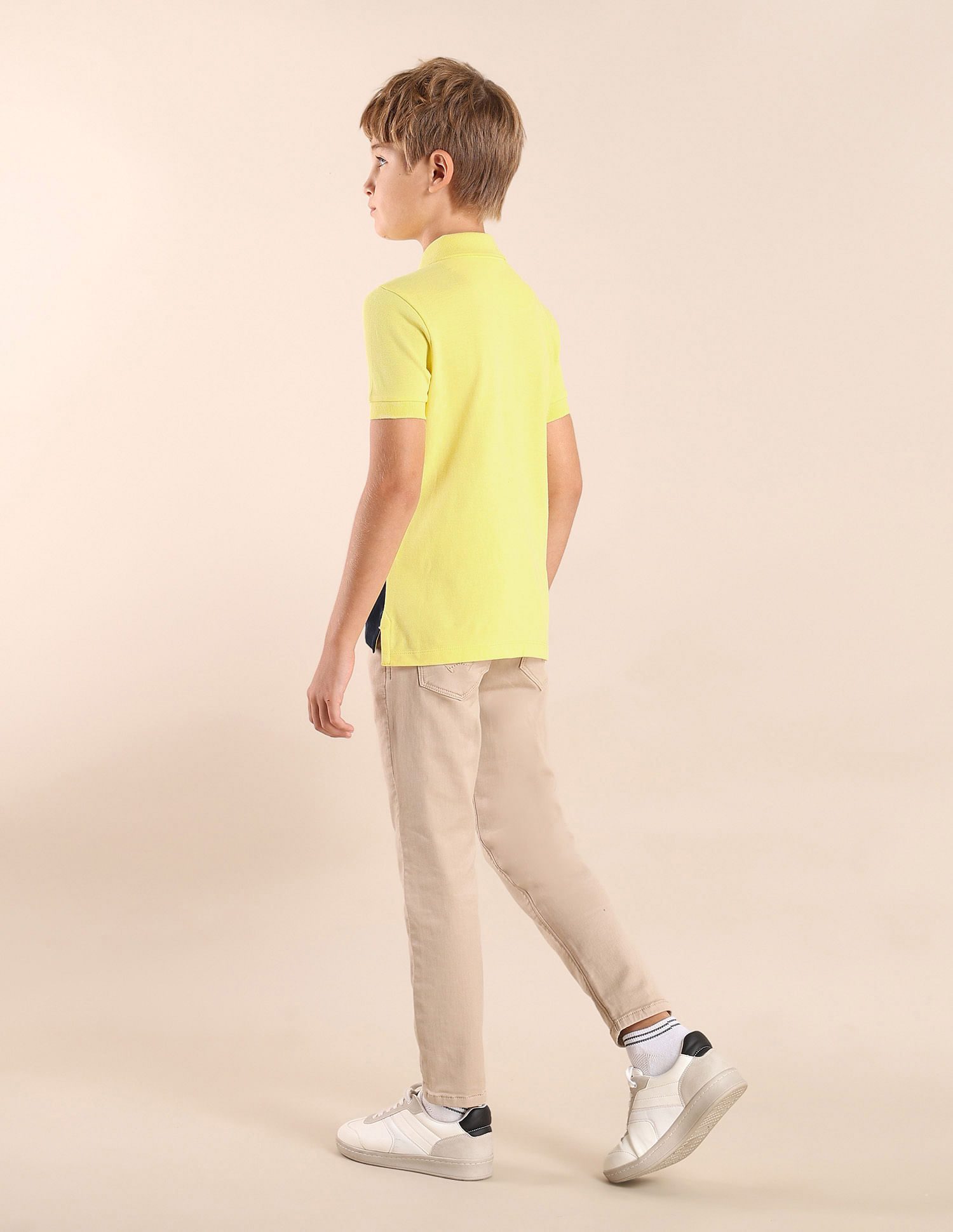 U.S. Polo Assn. Kids Boys Colourblock Regular Fit Polo Shirt