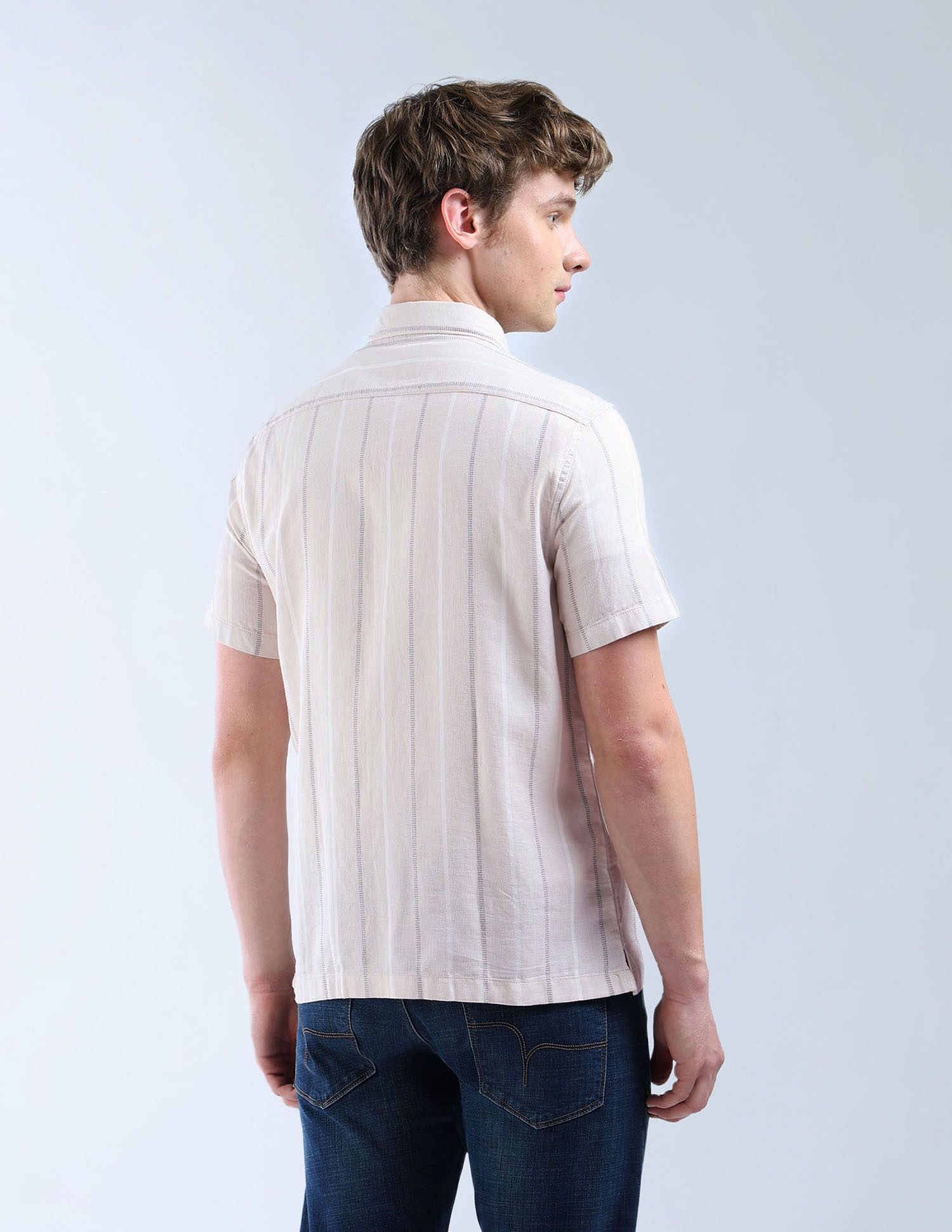Flying Machine Essentials Vertical Striped Shirt