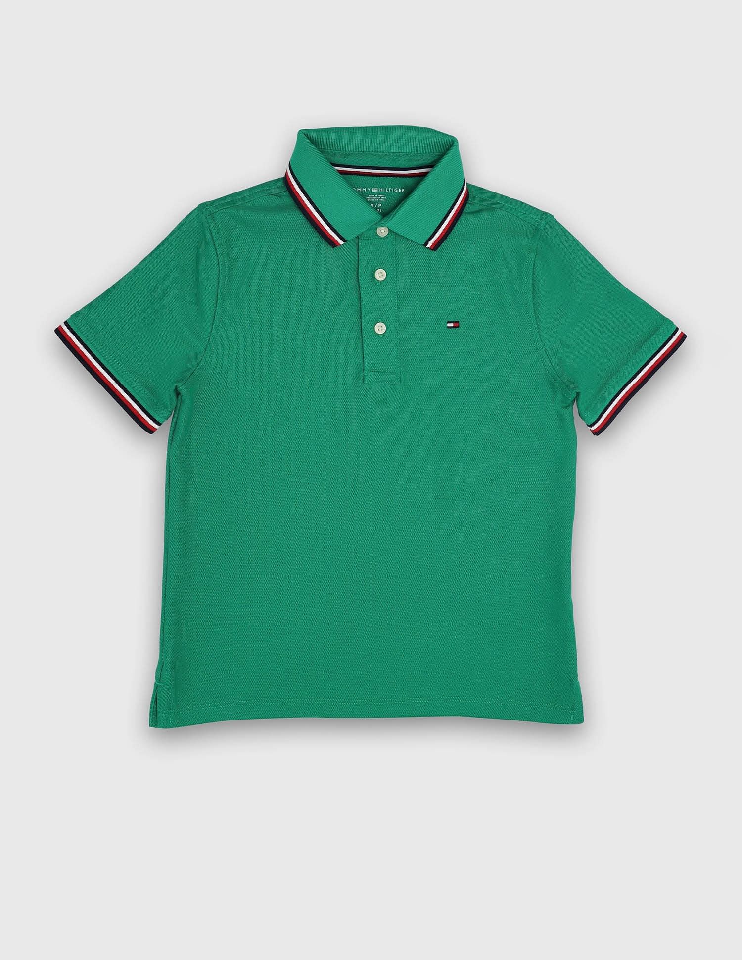Tommy Hilfiger Kids Boys Solid Regular-Fit Cotton Polo Shirt