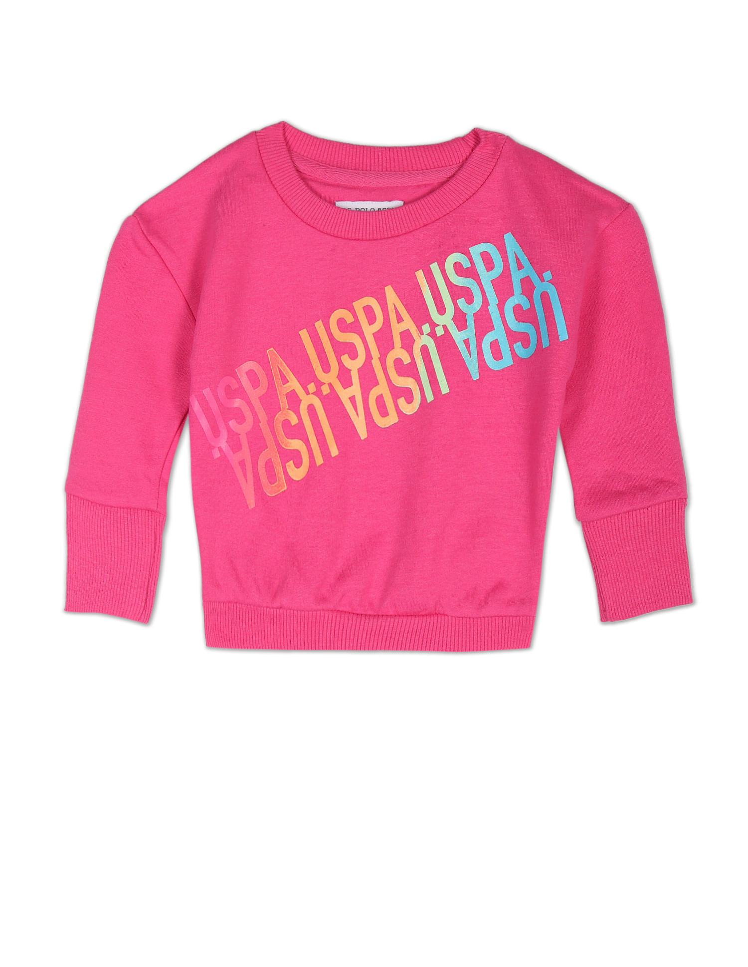 Buy U.S. Polo Assn. Kids Solid Crew Neck Cotton Sweatshirt - NNNOW.com