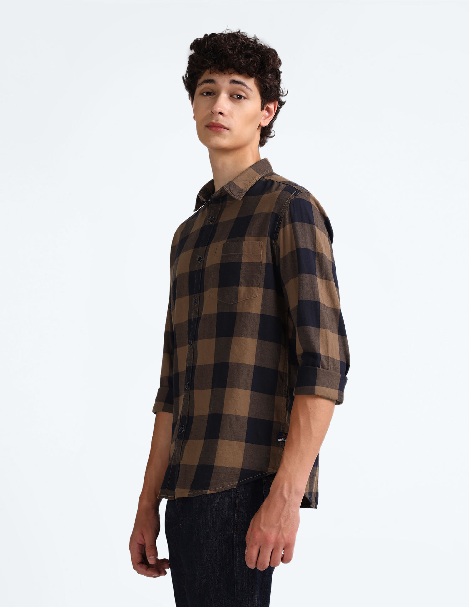 Flying Machine Buffalo Check Cotton Shirt