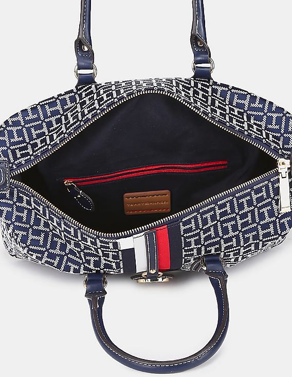 Buy Tommy Hilfiger Women Navy Monogram Jacquard Jaden