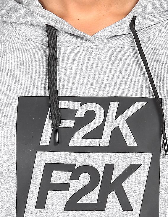 Flying Machine Long Sleeve Printed Hooded Sweatshirt