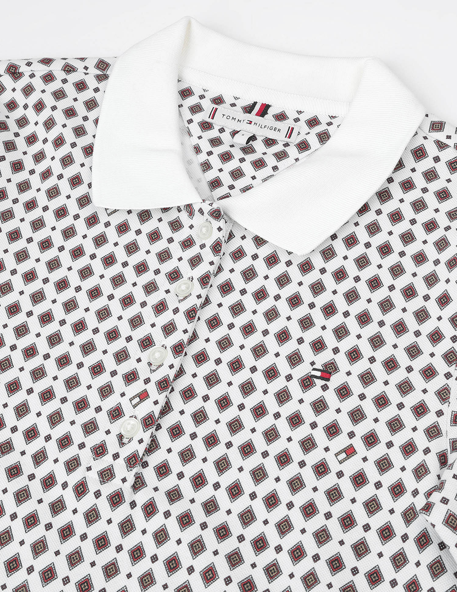Tommy Hilfiger Slim Fit Geometric Printed Polo Shirt