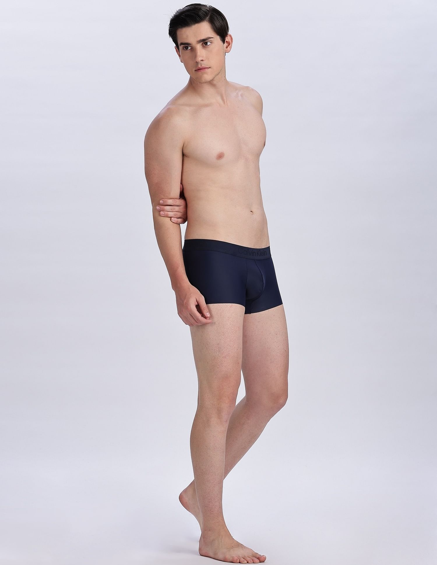 Calvin Klein Underwear Low Rise Solid Blue Trunks