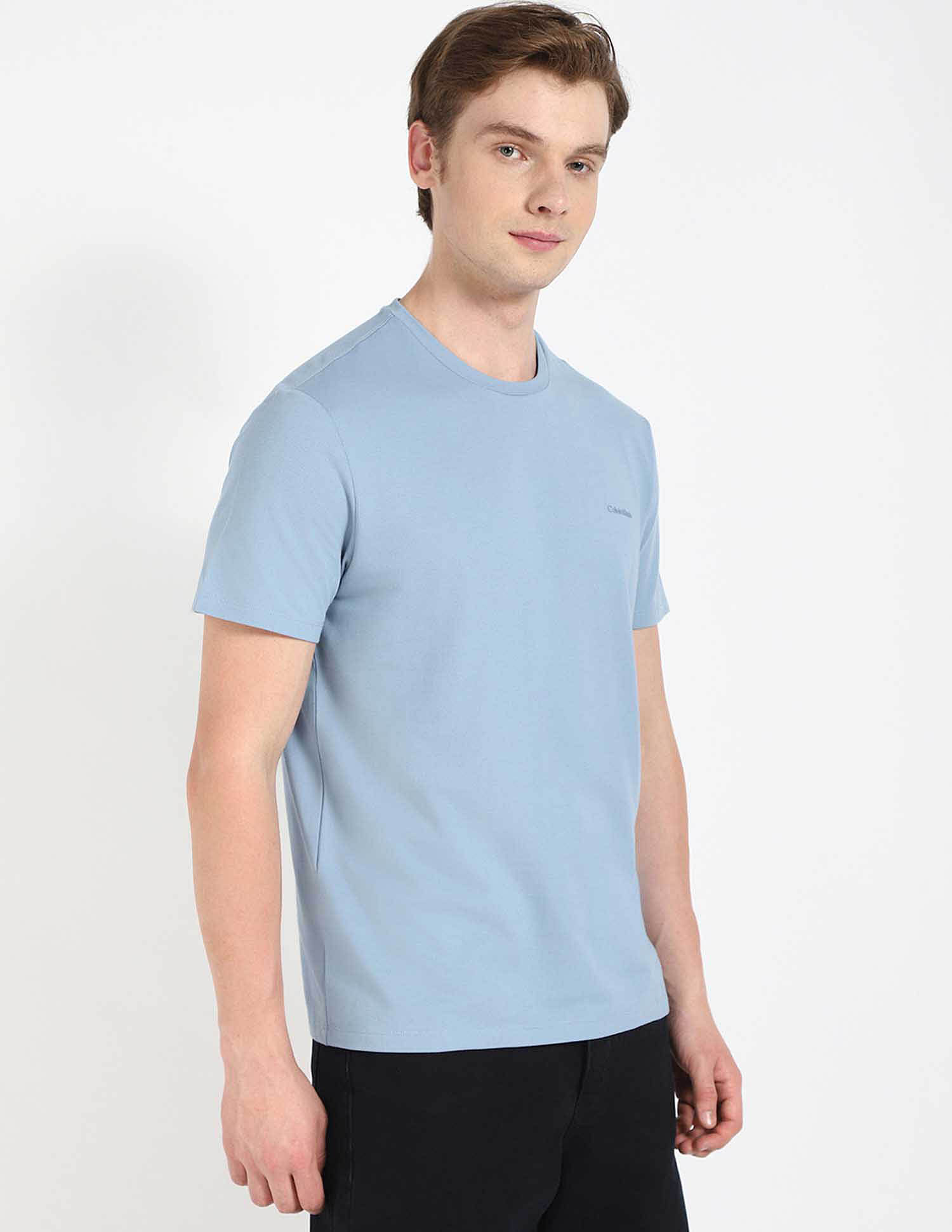 Calvin Klein Jeans Cool Blue Solid T-Shirt