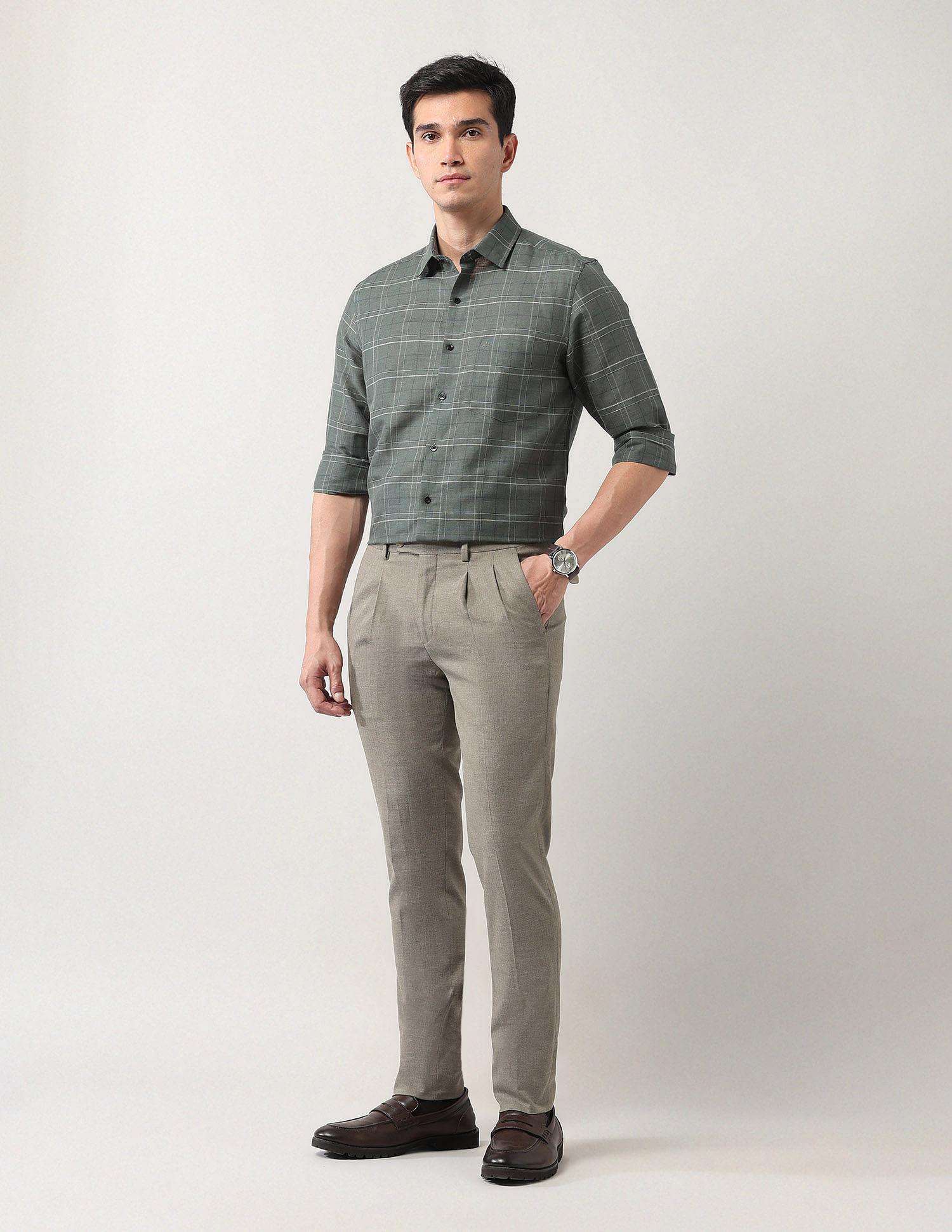 Arrow Grid Tattersall Checked Liberty Classic Fit Shirt