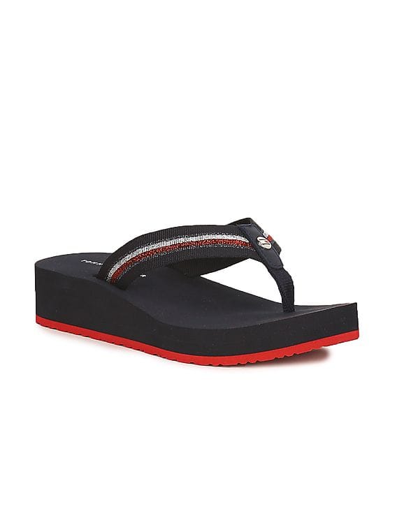 tommy hilfiger wedge flip flops