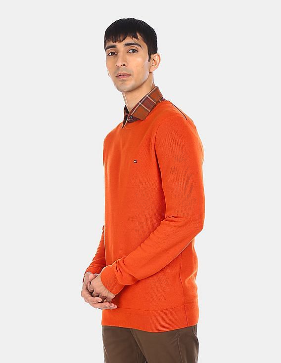 Tommy hilfiger hot sale orange sweater