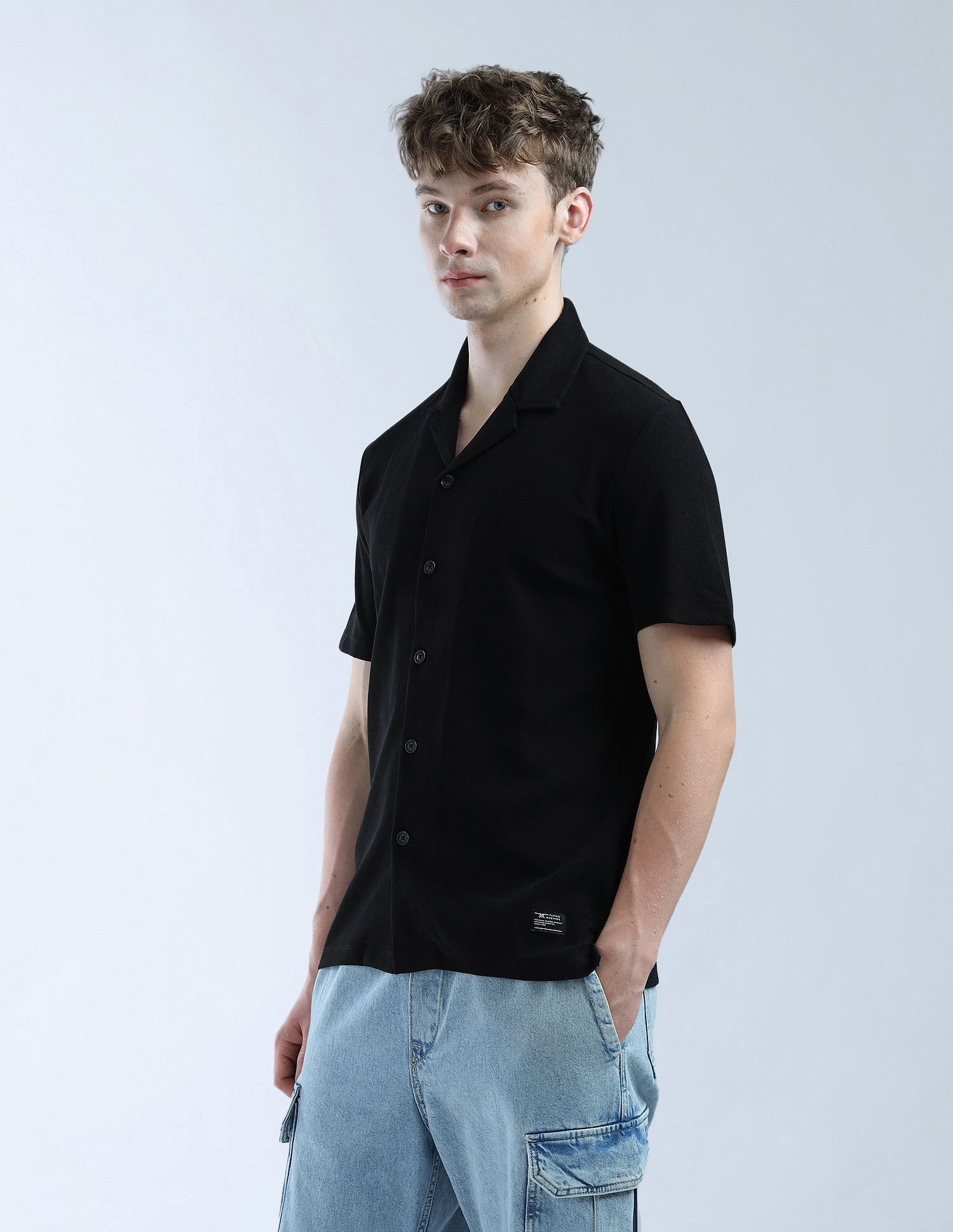 Flying Machine Regular Textured Color Of Home Shirt