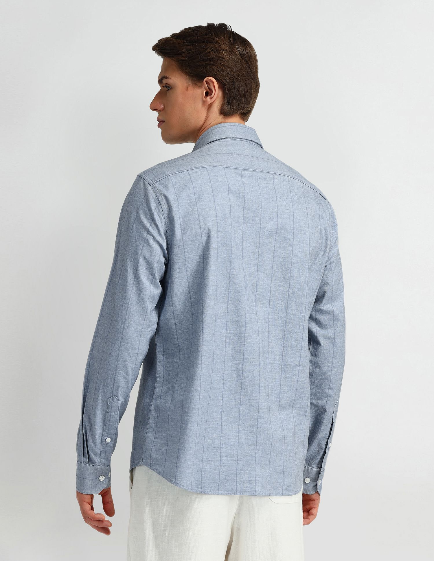 Arrow Sport Vertical Striped Cotton Shirt