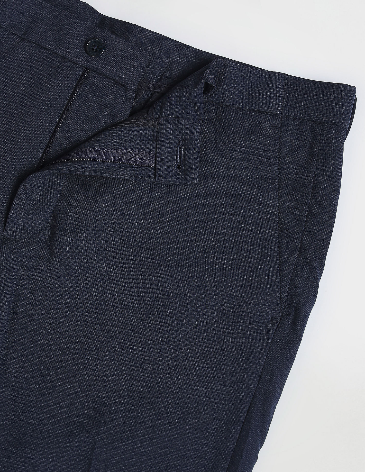 Buy Pollone Navy Tailored Fit Trouser  Zodiac