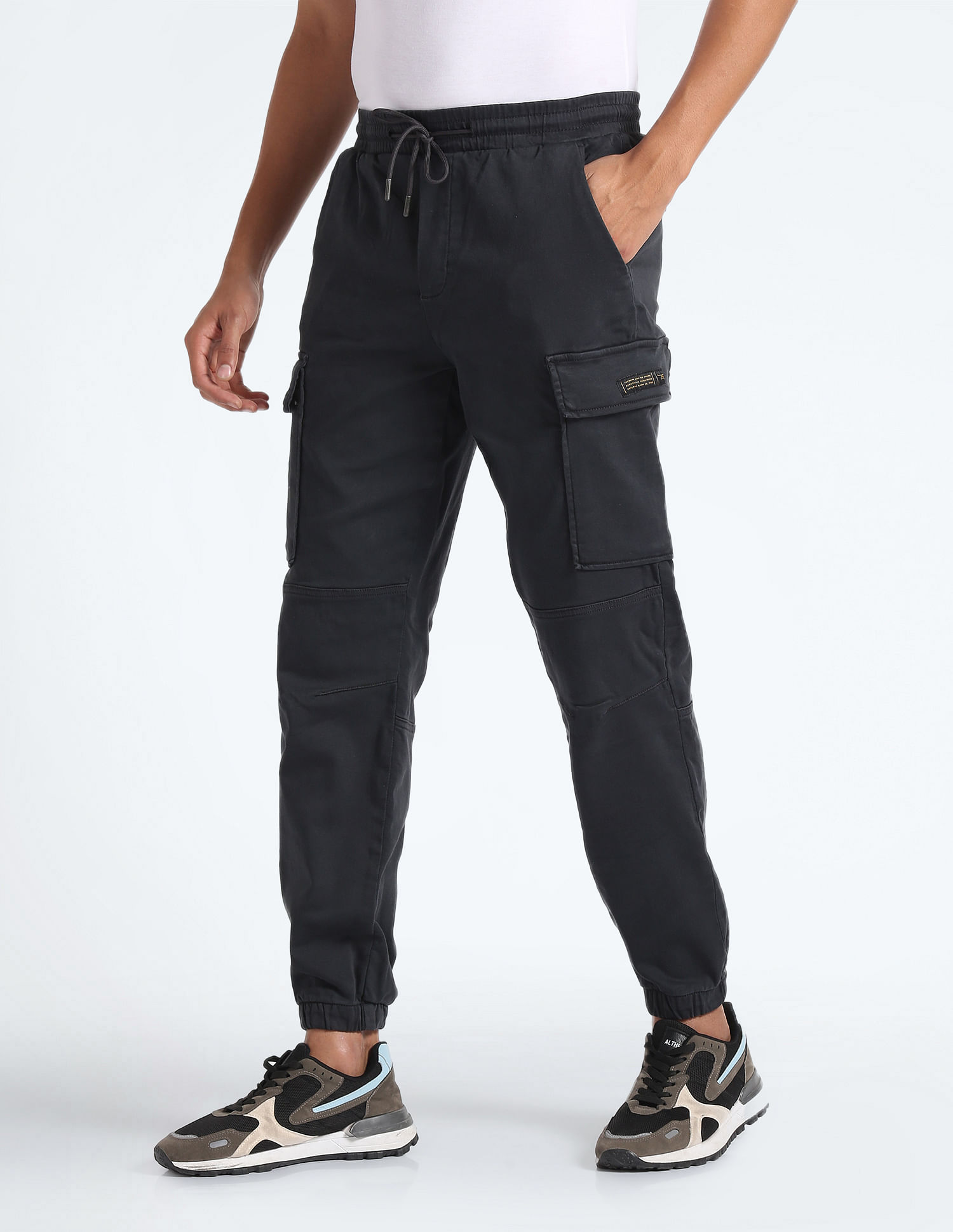 Flying Machine Men Tapered Fit Cargos Trousers - Price History