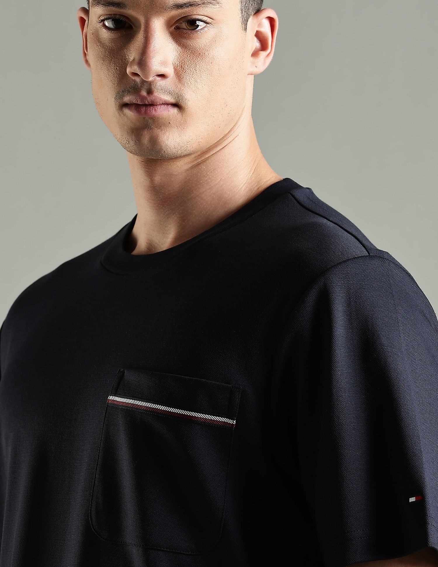 Tommy Hilfiger Solid Regular Fit Cotton T-Shirt
