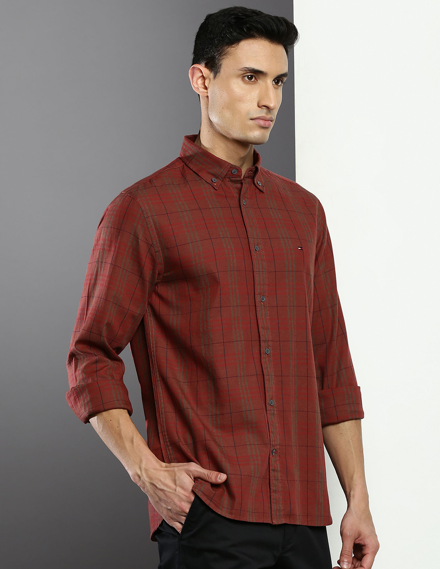 Tommy Hilfiger Tartan Check Cotton Casual Shirt
