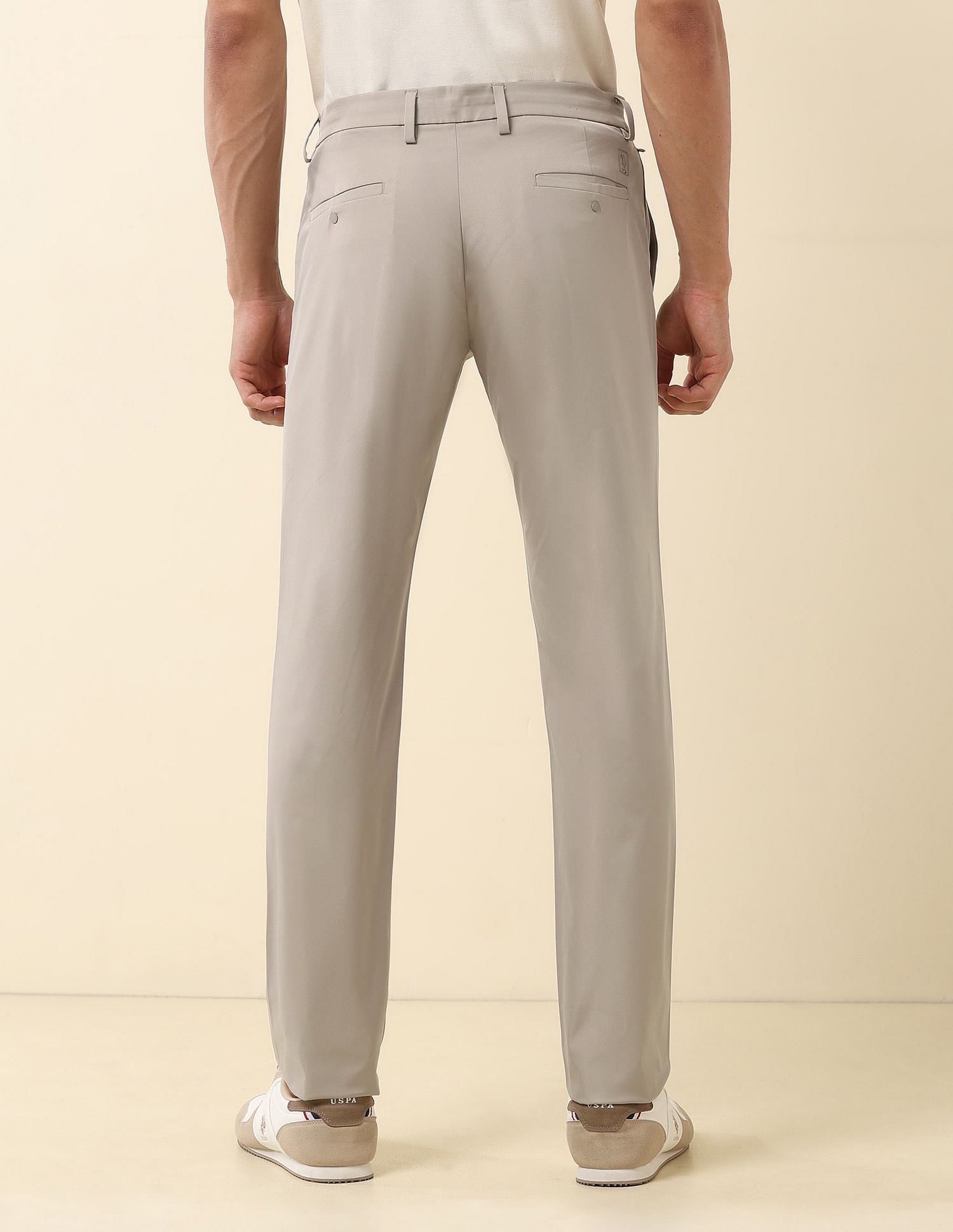 U.S. Polo Assn. Solid Denver Slim Fit Trousers